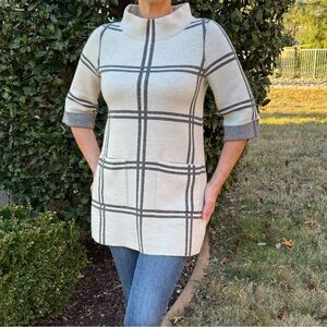 Moth Plaid Turtleneck Sweater Tunic